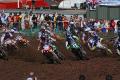 Start-line action MX2, #25 Marvin Musquin leads
